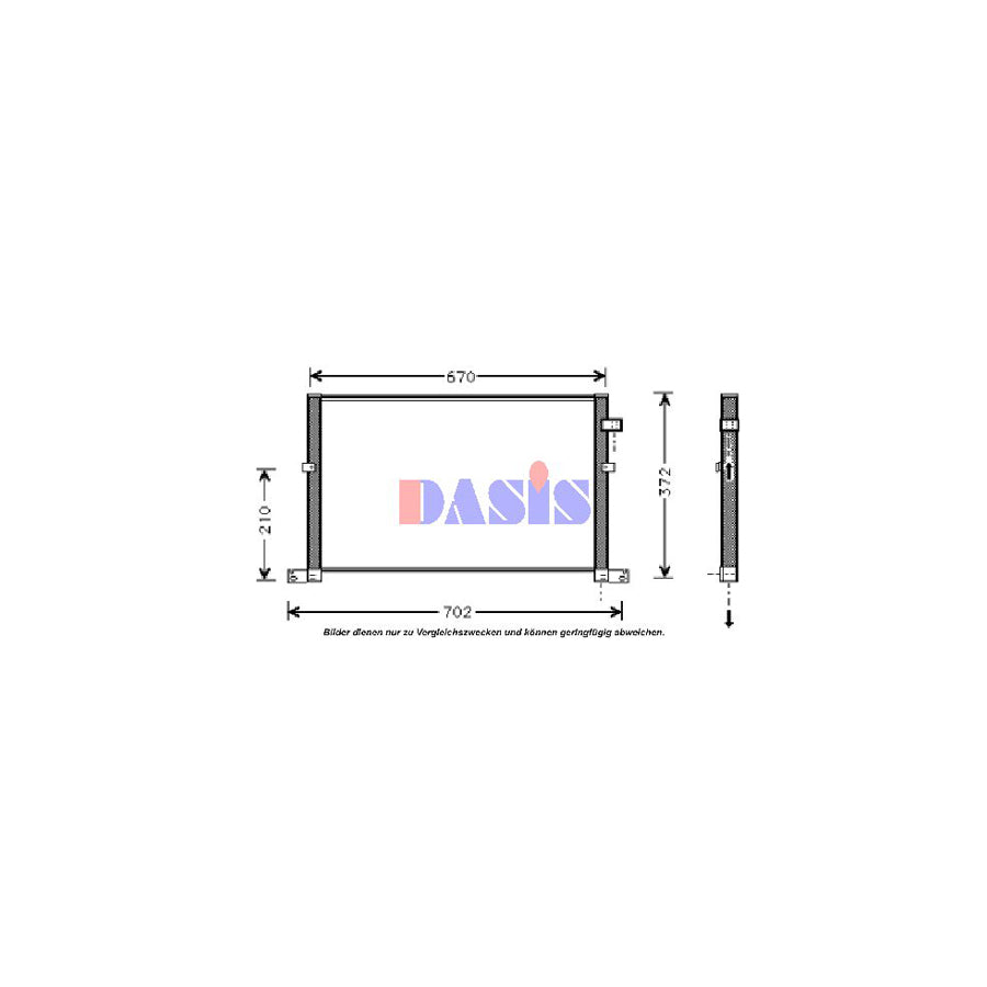AKS Dasis 092031N Air Conditioning Condenser for Ford Mondeo