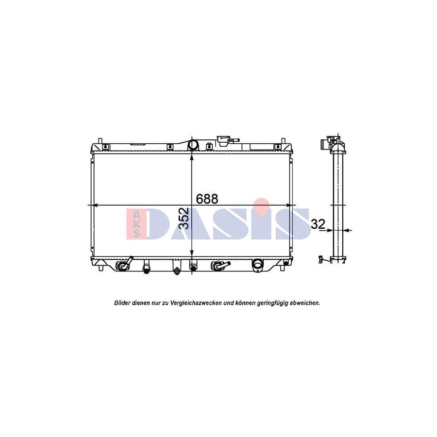 AKS Dasis 100043N Engine Radiator