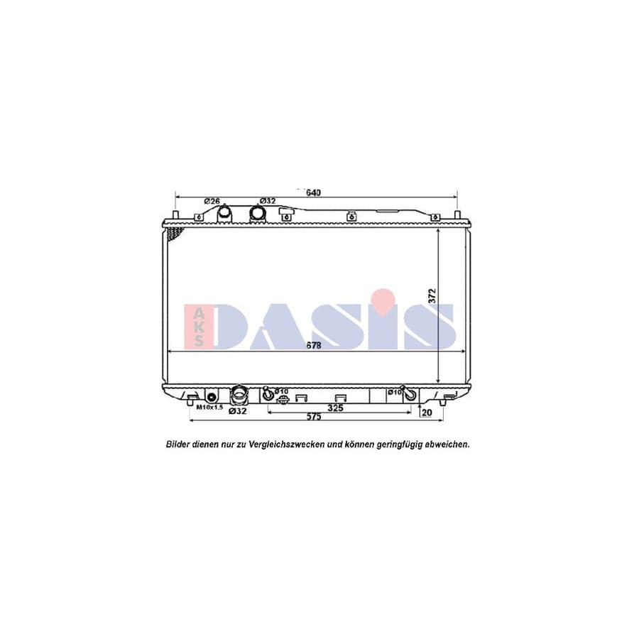AKS Dasis 100061N Engine Radiator for Honda CIVIC VIII Saloon (Fd, Fa)