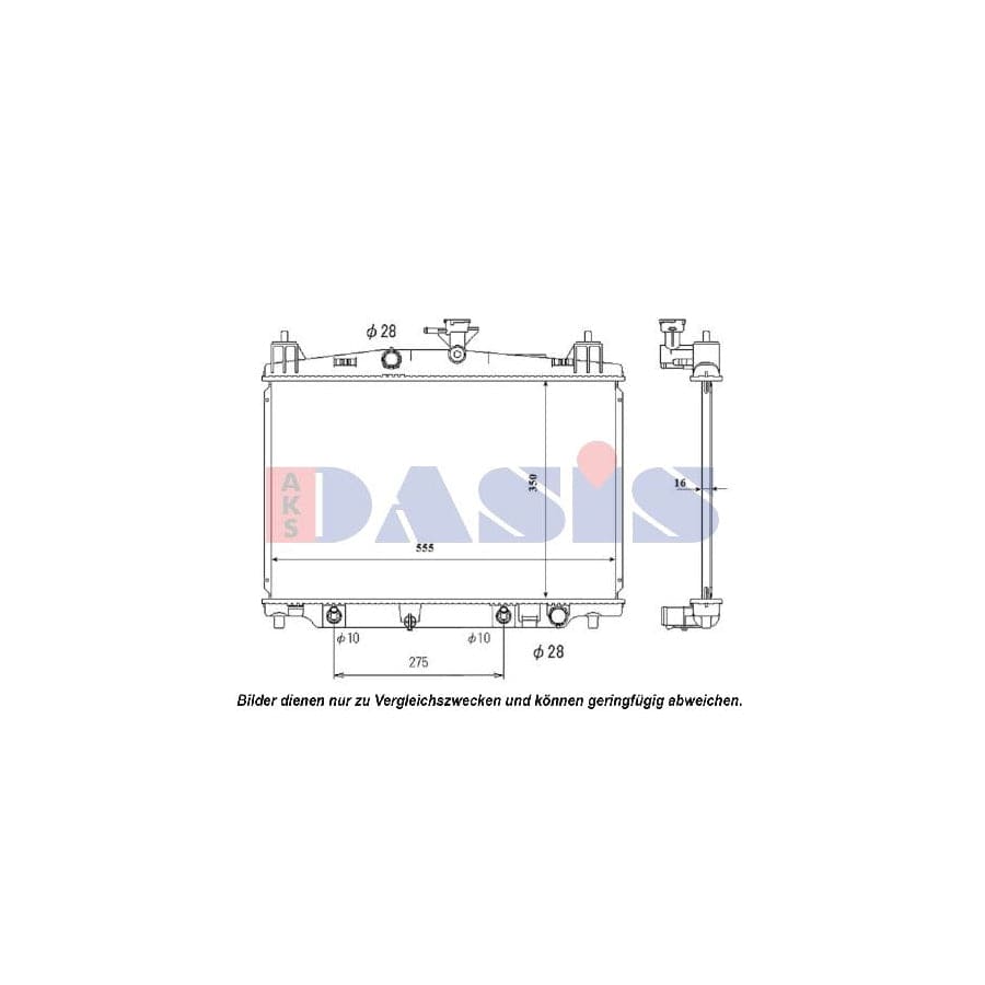 AKS Dasis 110064N Engine Radiator for Mazda 2 Hatchback (De, Dh)