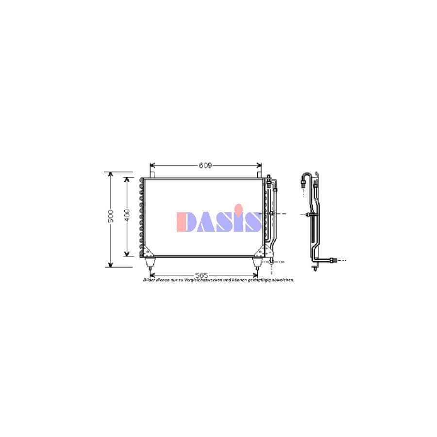 AKS Dasis 122810N Air Conditioning Condenser Suitable for Mercedes-Benz S-Class
