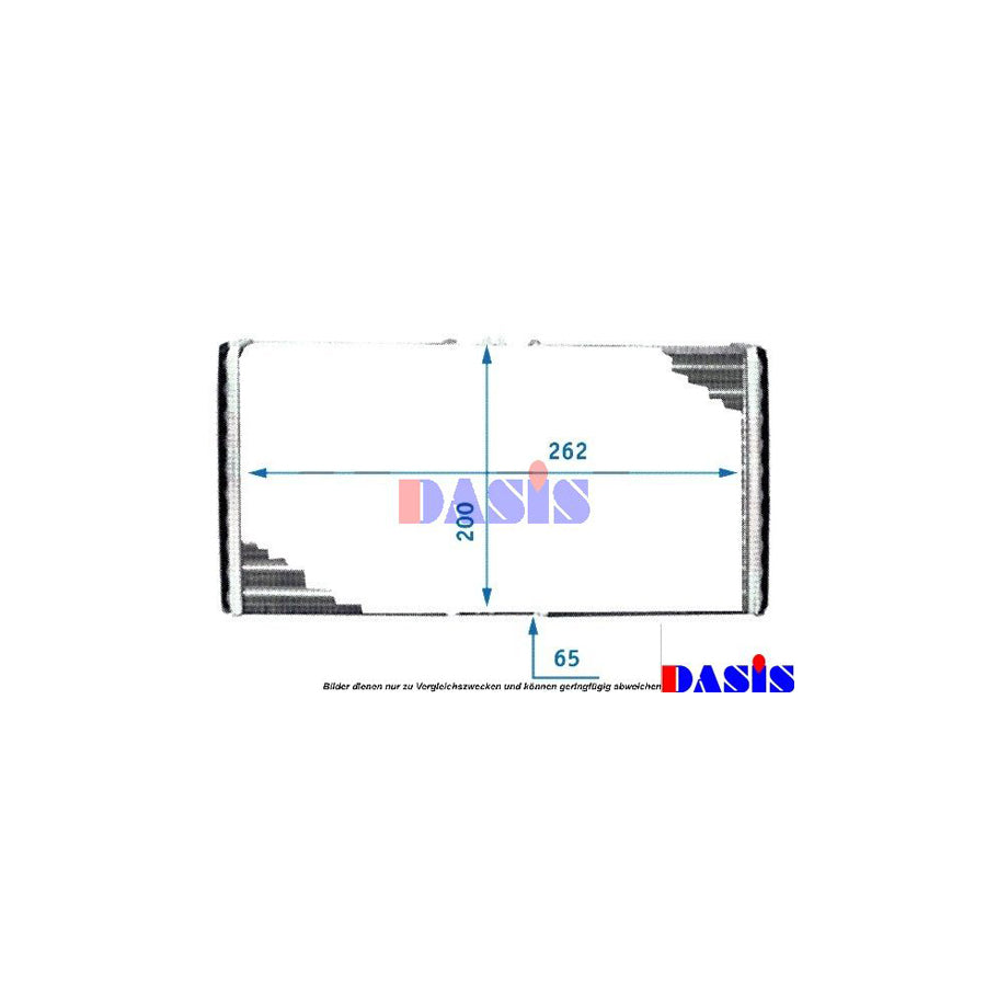 AKS Dasis 129150N Heater Matrix Suitable for Mercedes-Benz Sl Convertible (R107)