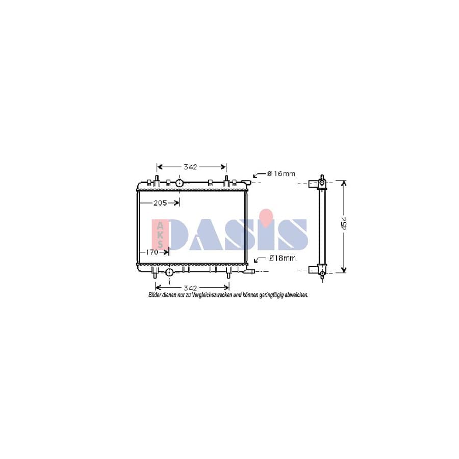 AKS Dasis 160064N Engine Radiator