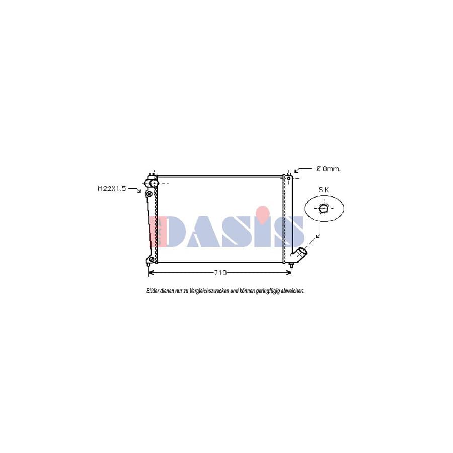 AKS Dasis 160240N Engine Radiator for Peugeot 406