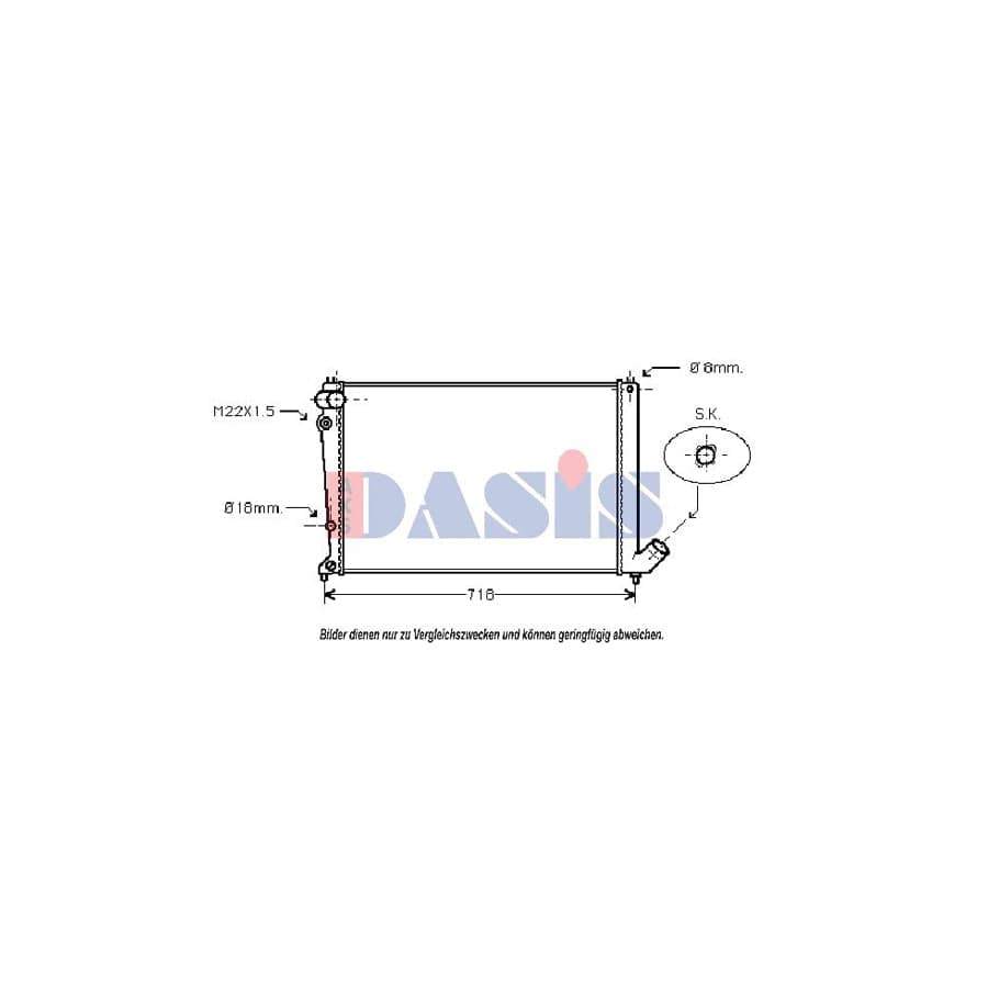 AKS Dasis 160260N Engine Radiator for Peugeot 406