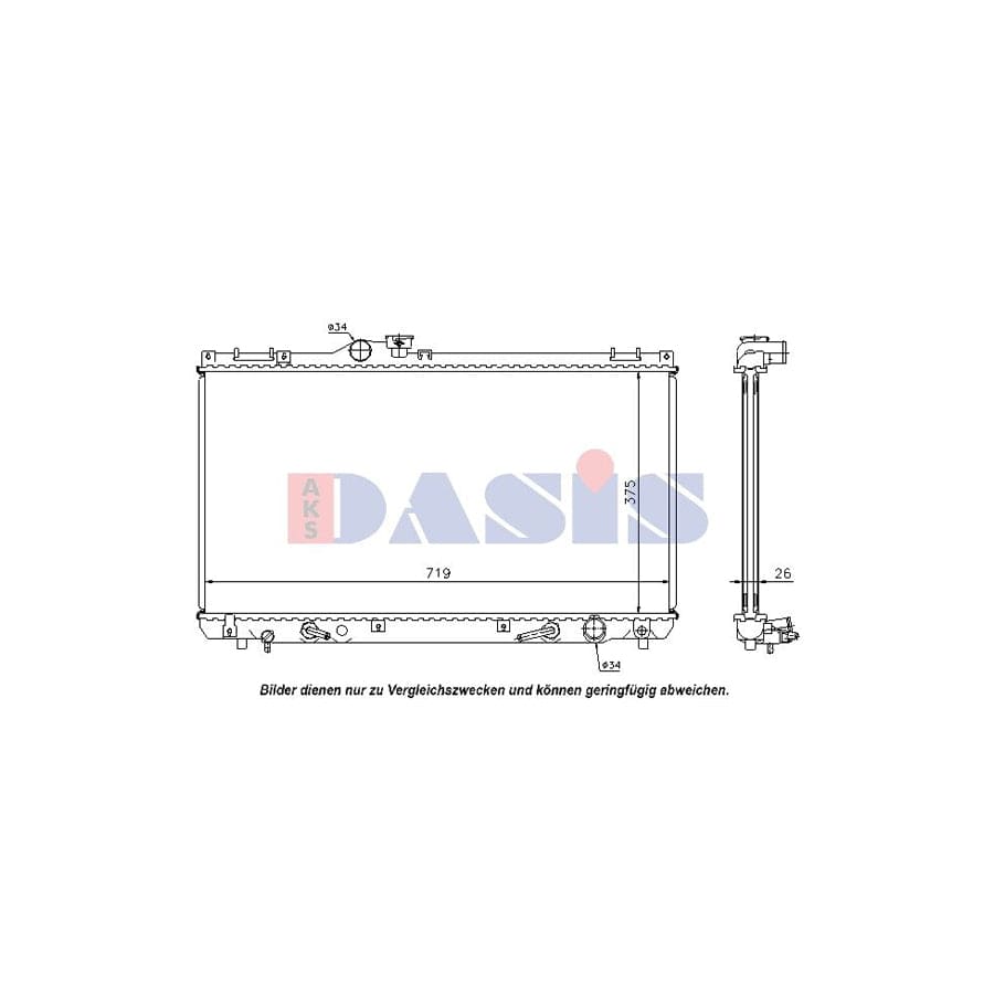 AKS Dasis 210048N Engine Radiator for Lexus Is I Sportcross (Xe10)
