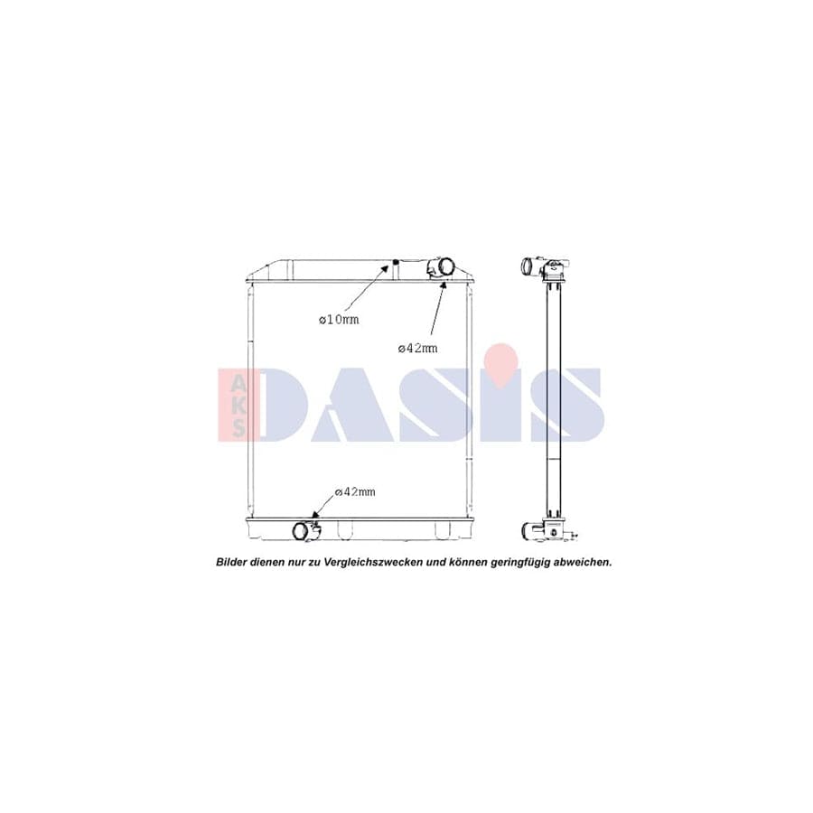 AKS Dasis 210259N Engine Radiator for Toyota Dyna Platform / Chassis (U400-U700, Y200-Y300)