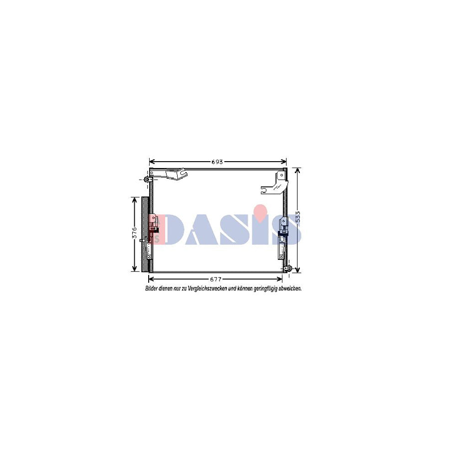 AKS Dasis 212047N Air Conditioning Condenser for Toyota Land Cruiser Amazon (J100)