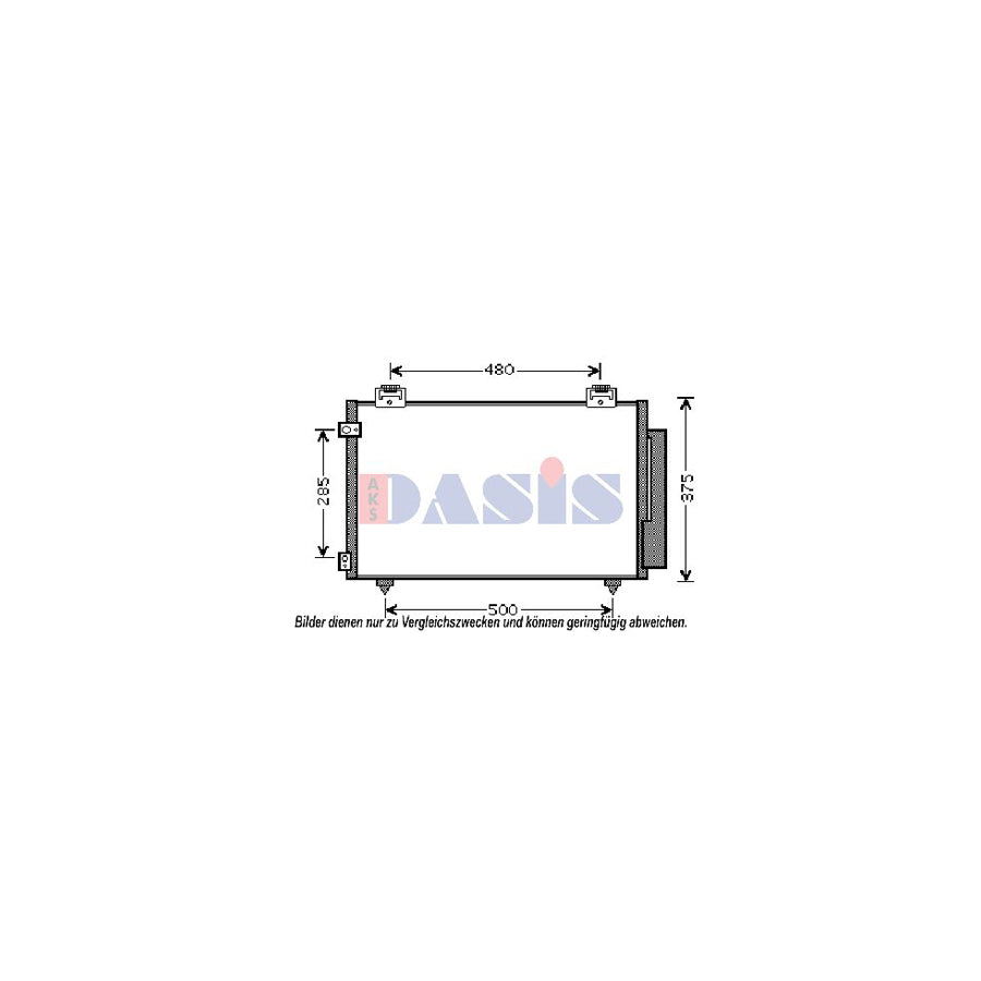 AKS Dasis 212068N Air Conditioning Condenser for Toyota Matrix I Mpv (E130)