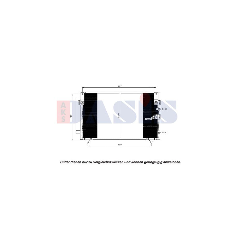 AKS Dasis 212111N Air Conditioning Condenser for Lexus Sc II Convertible (Z40)