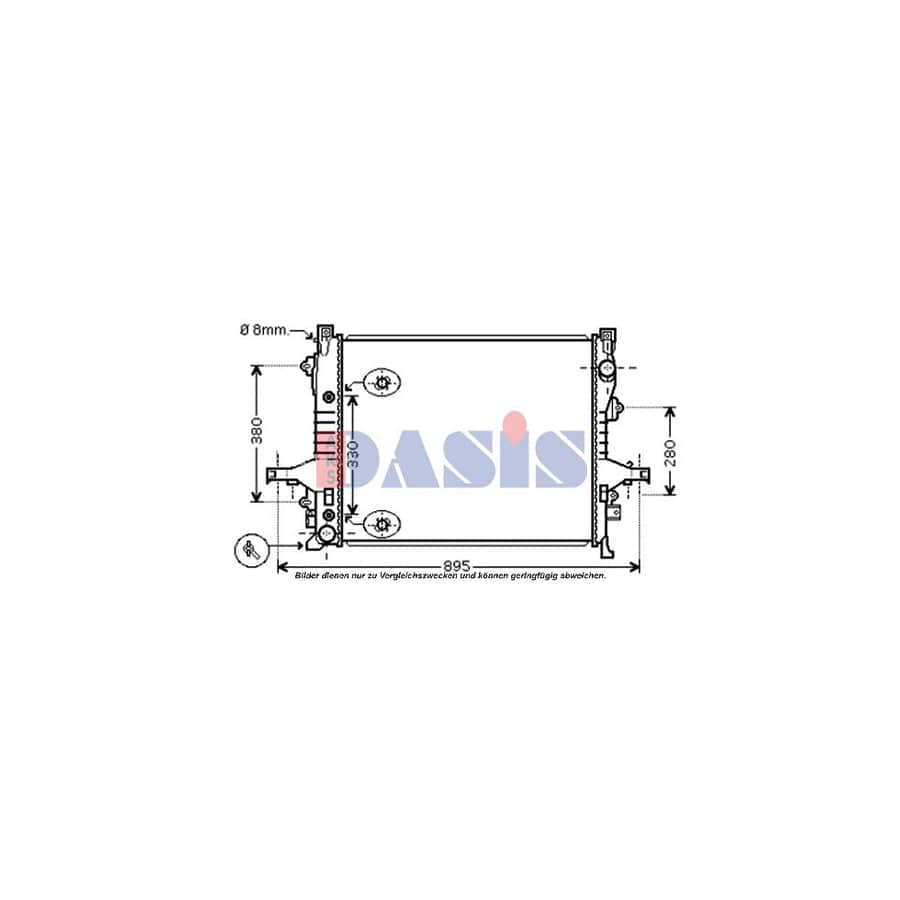 AKS Dasis 220018N Engine Radiator for Volvo Xc90 I (C, 275)