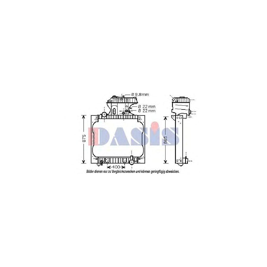 AKS Dasis 261900T Engine Radiator