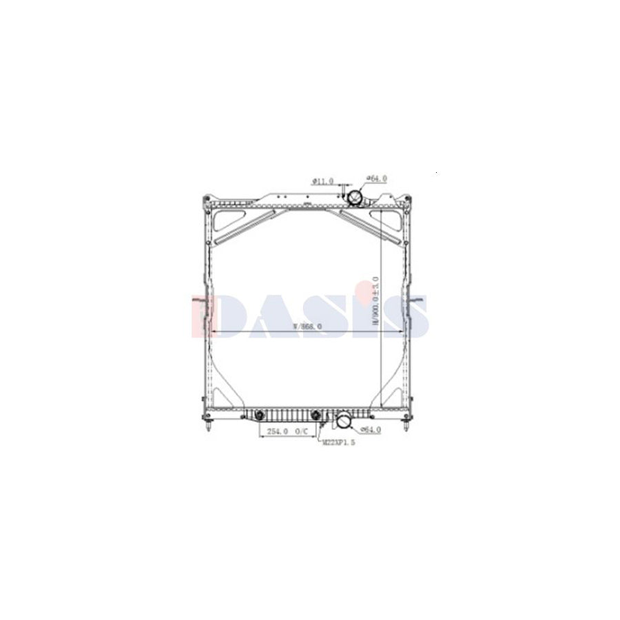 AKS Dasis 280026N Engine Radiator