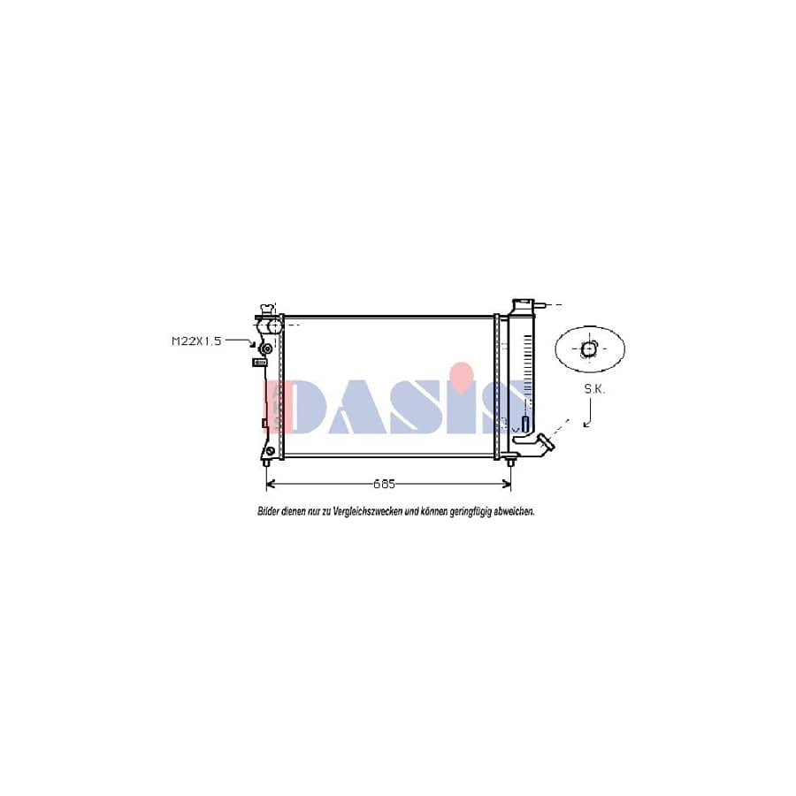 AKS Dasis 280070T Engine Radiator