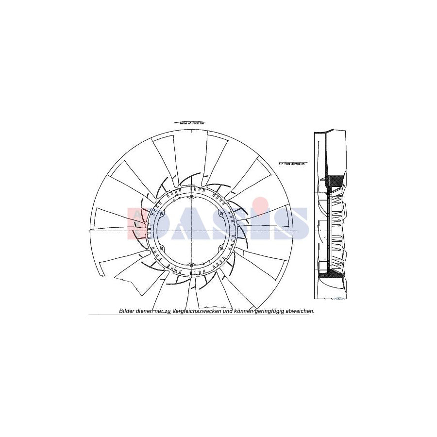 AKS Dasis 298046N Fan Wheel, Engine Cooling