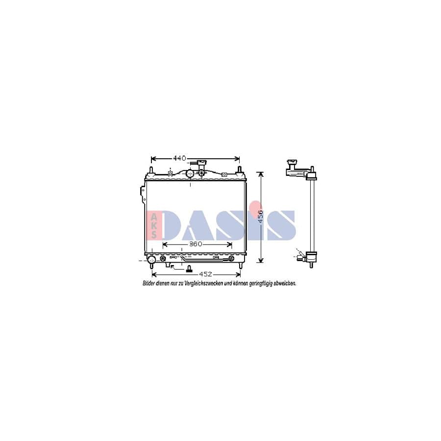 AKS Dasis 510027N Engine Radiator for Hyundai Getz (Tb)