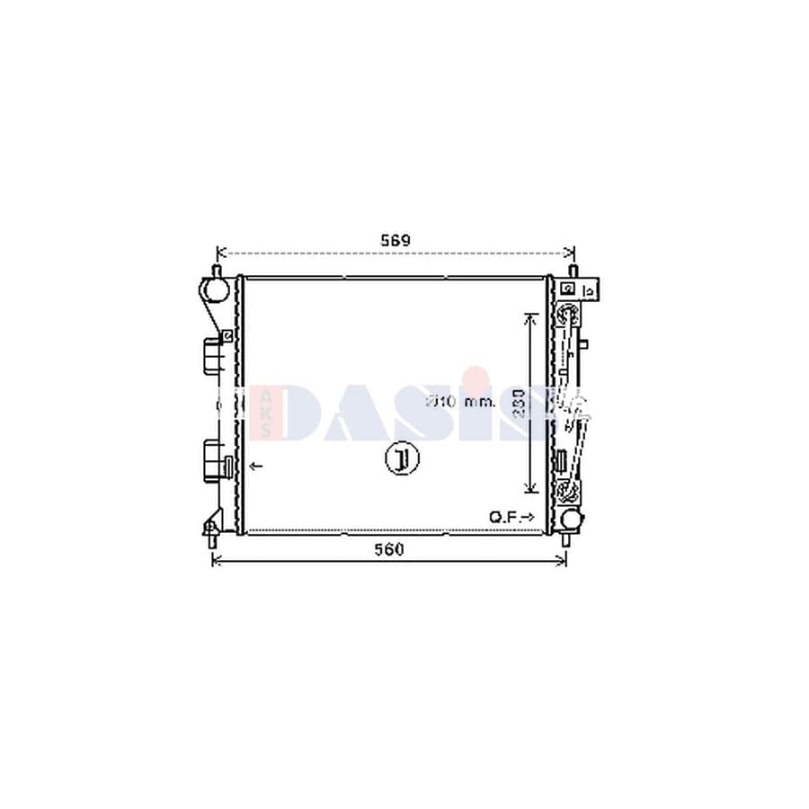 AKS Dasis 510185N Engine Radiator