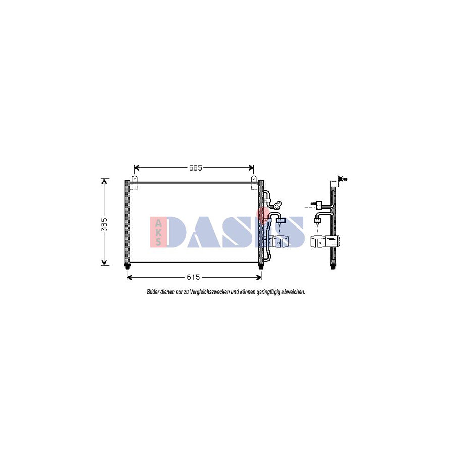 AKS Dasis 512003N Air Conditioning Condenser for Daewoo Leganza