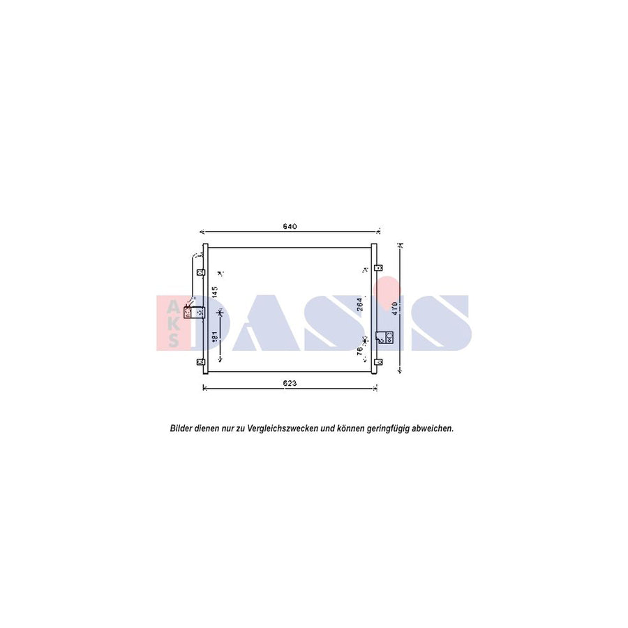 AKS Dasis 512073N Air Conditioning Condenser for Ssangyong Kyron