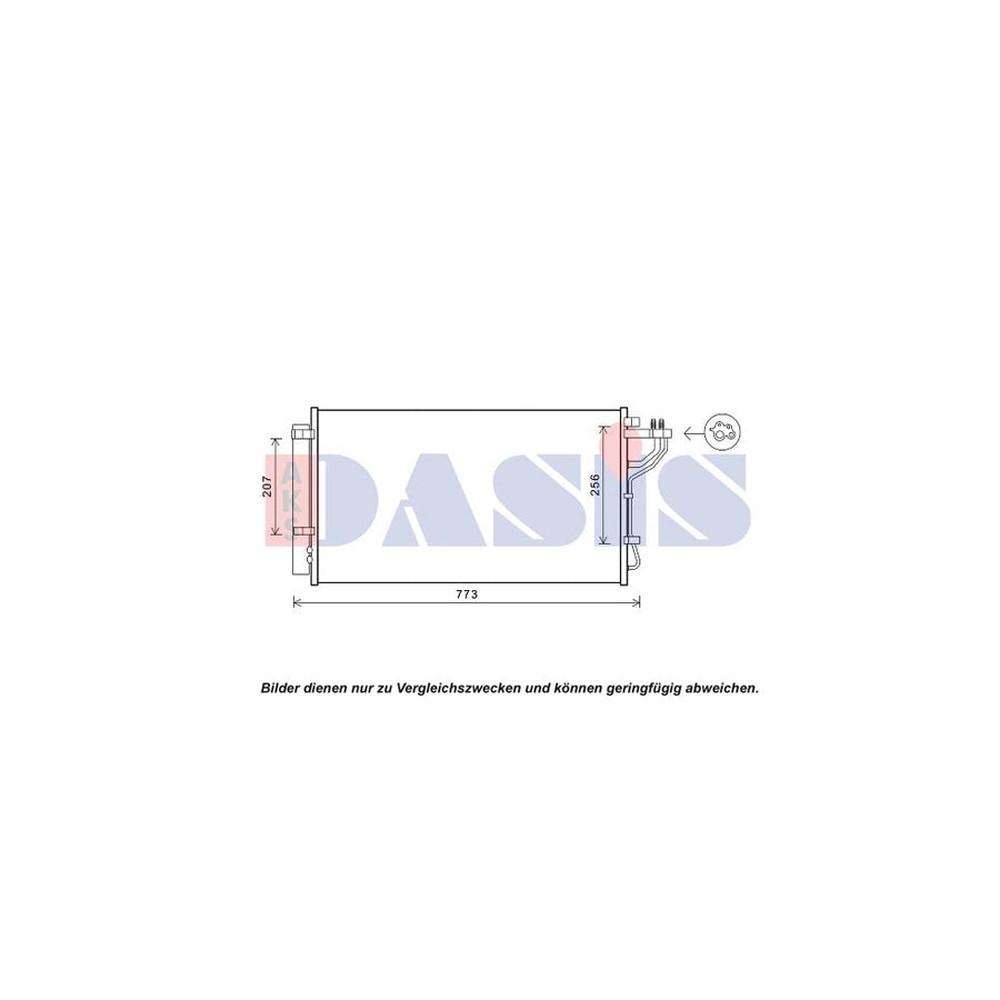 AKS Dasis 512091N Air Conditioning Condenser for KIA Optima / K5 (Tf)