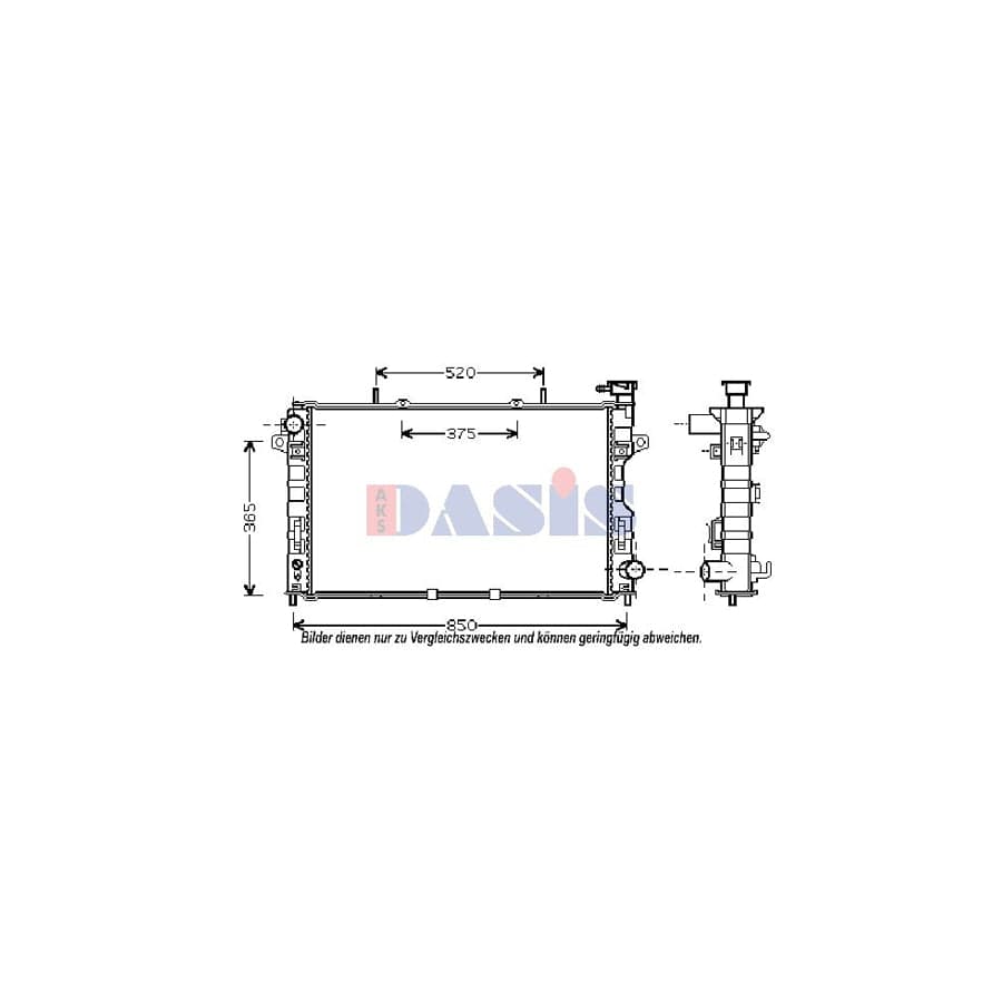 AKS Dasis 520115N Engine Radiator for Chrysler Voyager IV (Rg, Rs)