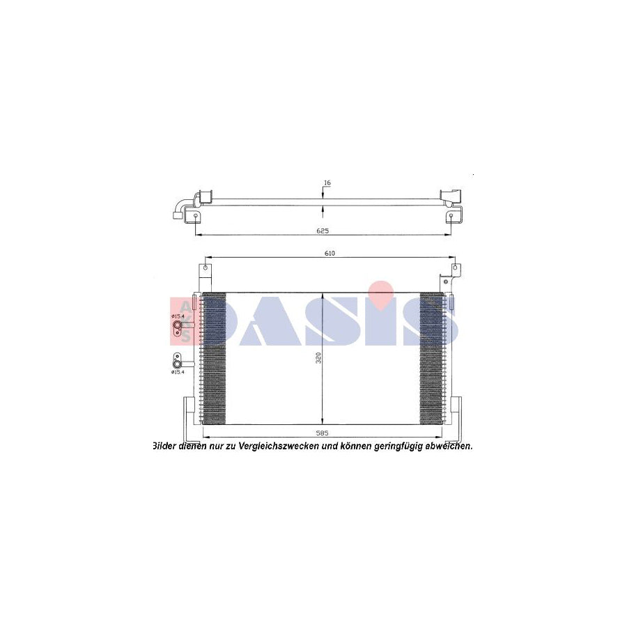 AKS Dasis 522054N Air Conditioning Condenser for Chrysler Neon II