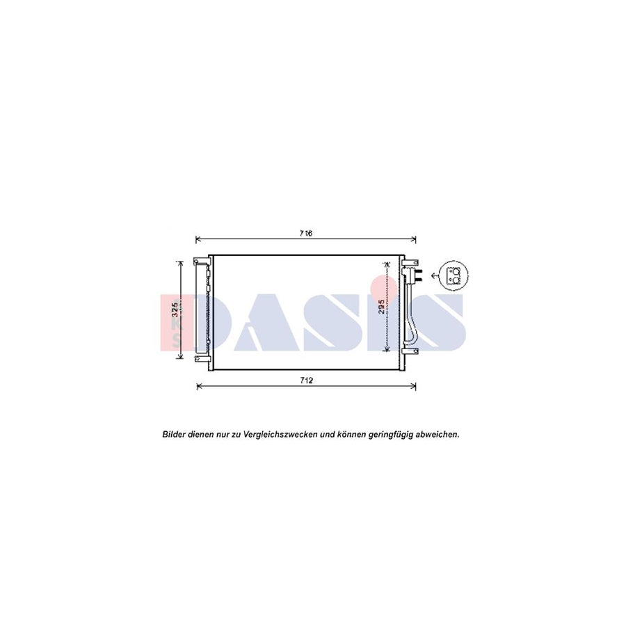 AKS Dasis 522067N Air Conditioning Condenser for Chevrolet Epica Saloon