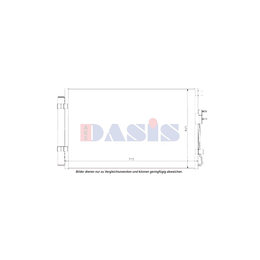 AKS Dasis 562044N Air Conditioning Condenser for Hyundai Santa Fe