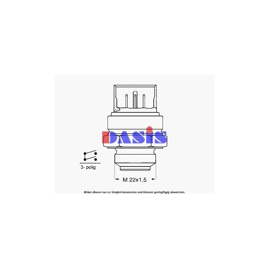 AKS Dasis 751611N Temperature Switch, Radiator Fan