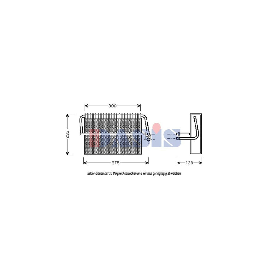 AKS Dasis 820254N Air Conditioning Evaporator Suitable for Mercedes-Benz S-Class