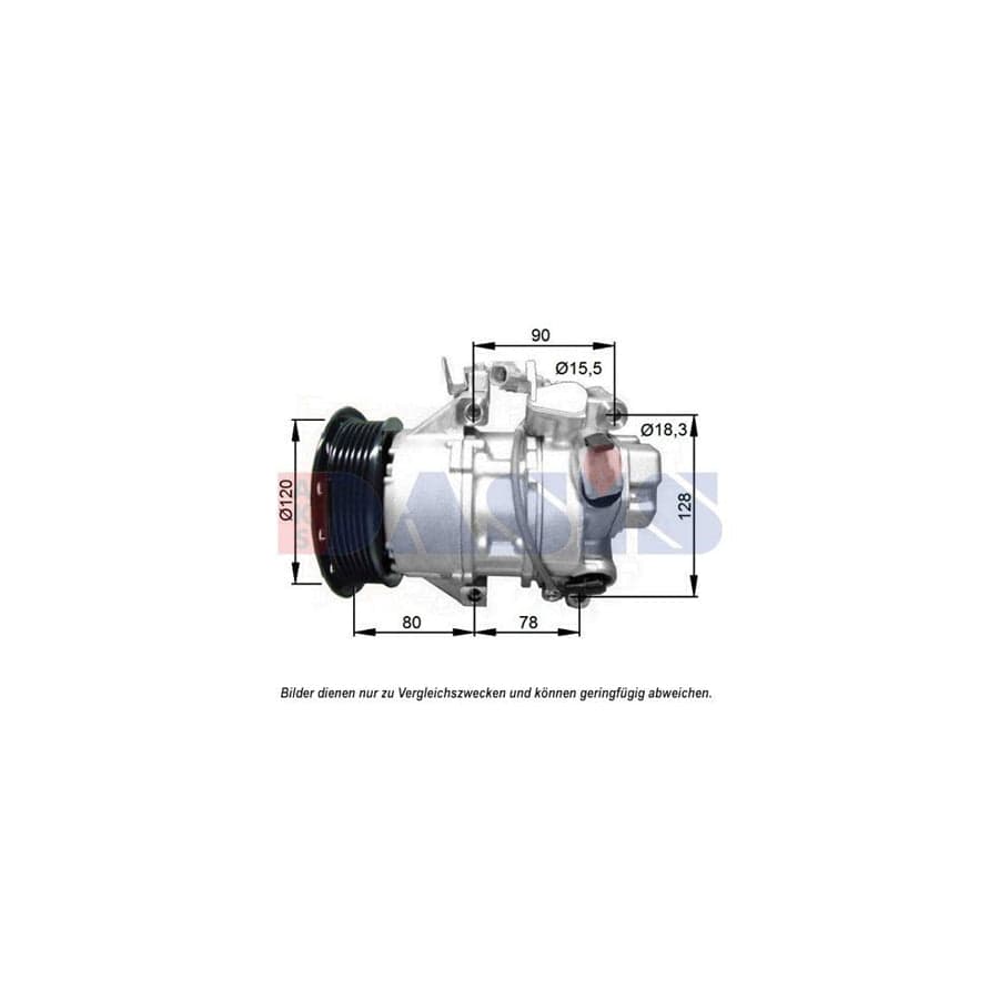 AKS Dasis 852678N Compressor, Air Conditioning for Toyota Yaris II Hatchback (Xp9)