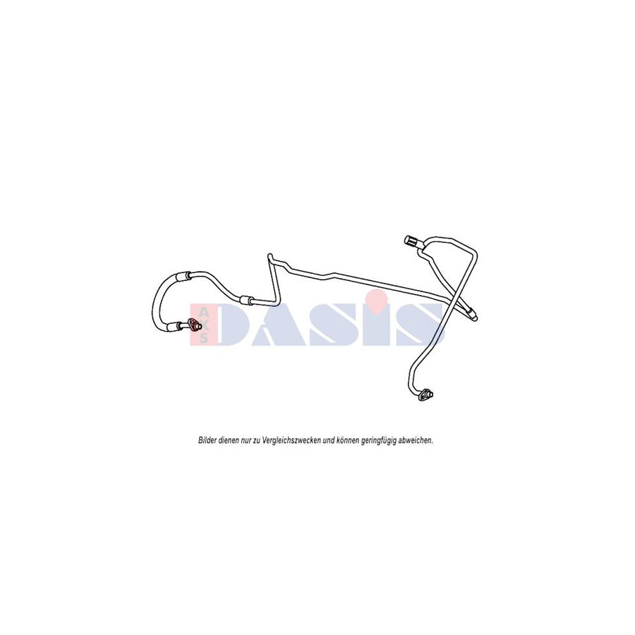 AKS Dasis 885902N High Pressure Line, Air Conditioning for Peugeot 407 Saloon