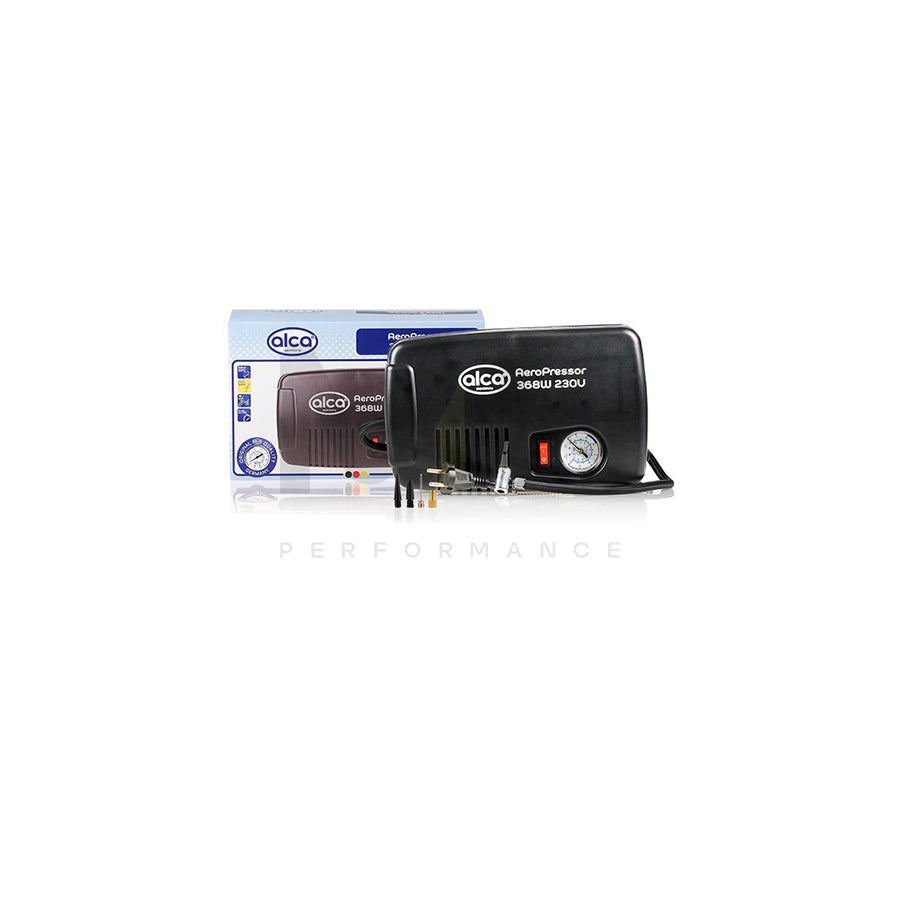 ALCA 228000 Air compressor 230V, 125 psi, 8.6 bar, cigarette lighter powered portable