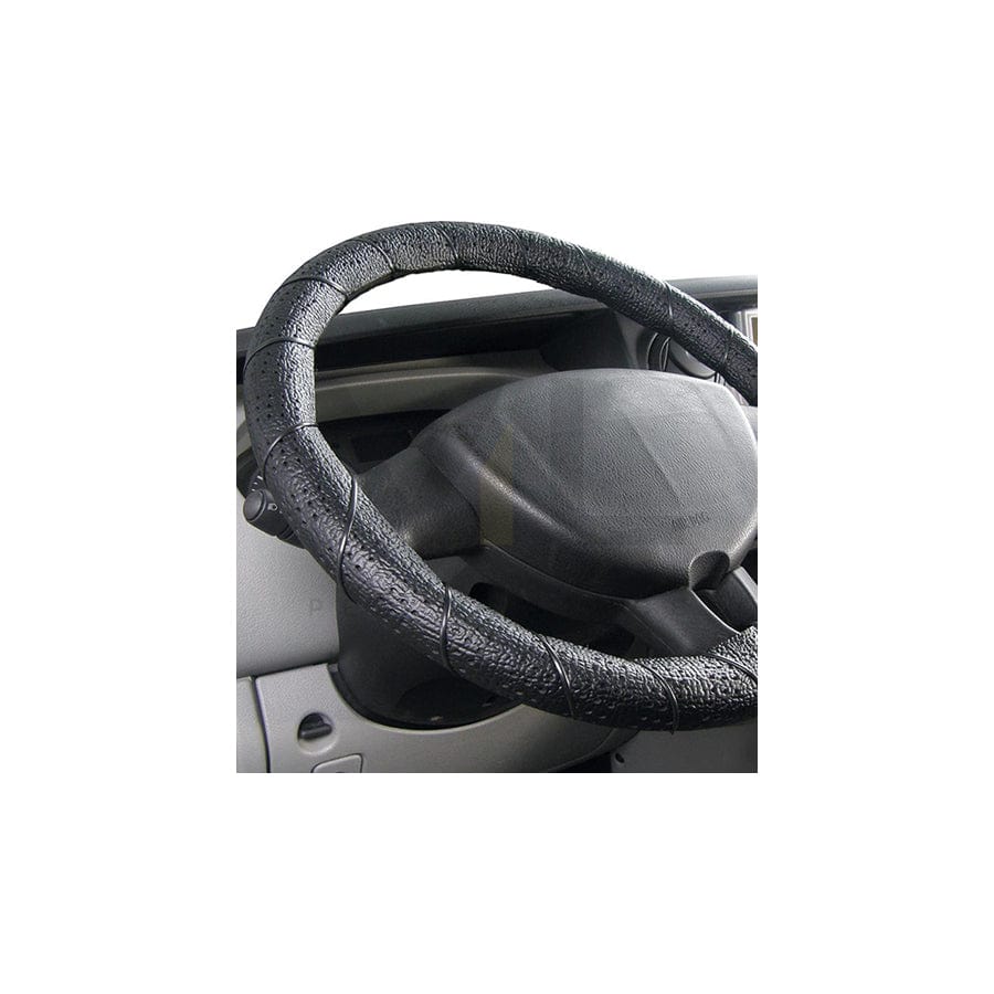 ALCA 597000 Steering wheel cover Black, Ø: 41-43cm, Leatherette, PP (Polypropylene), lace up