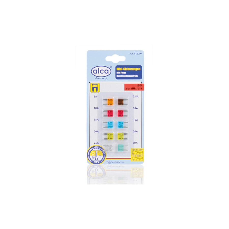 Alca 670 000 AUTO MINI FUSES 5-30A 10PCS.