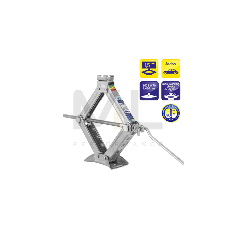 ALCA Power 436000 Jack 1.5t, Mechanical, Passenger cars, Scissor jacks