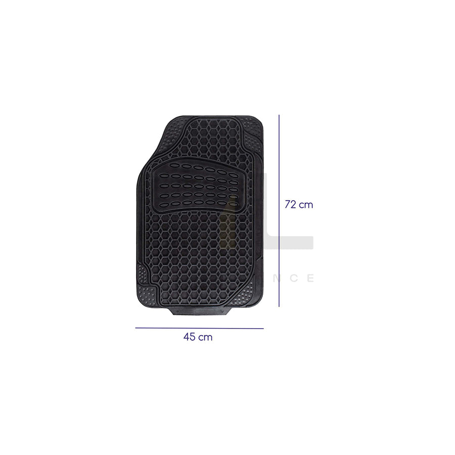 ALCA Universal fit, CarProtect, Driver+Passenger 732020 Floor mat set Elastomer, Front, Quantity: 2, Black