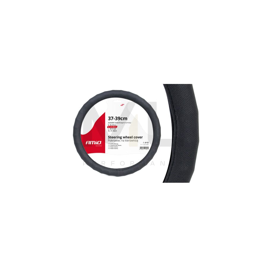 AMiO SWC-14 01378 Steering wheel cover Black, Ø: 37-39cm, PVC