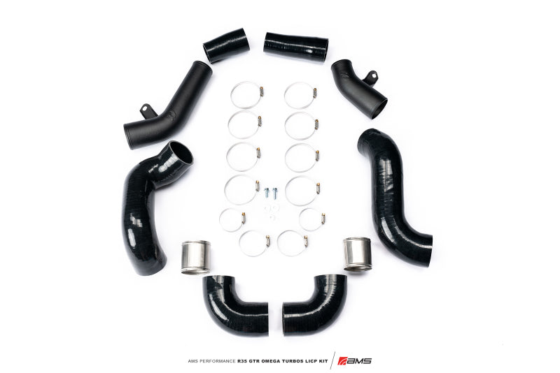 AMS ALP.07.14.0020-1 NISSAN R35 GTR OMEGA TURBO KIT 3" LOWER INTERCOOLER PIPES (OMEGA 9 / 13 / 14)