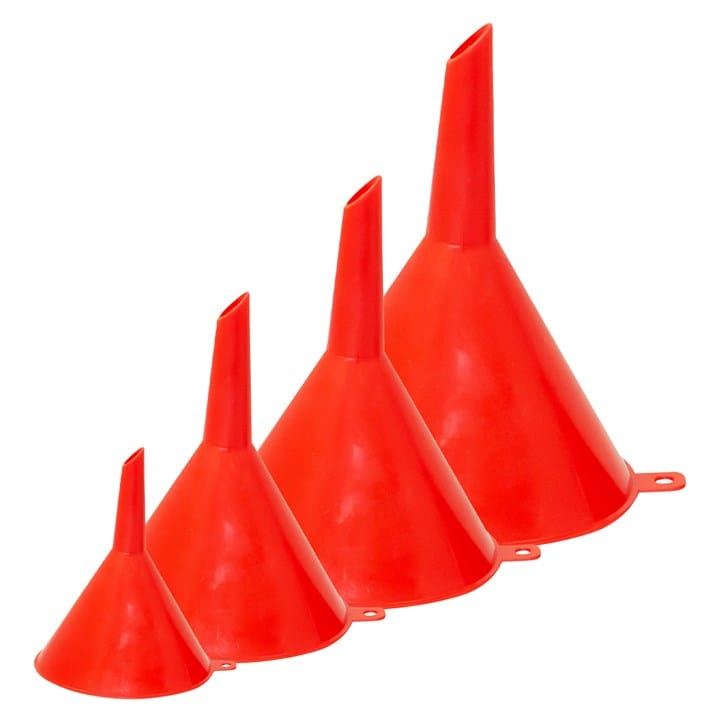 Amtech 4pcs. Mini Plastic Funnel Set