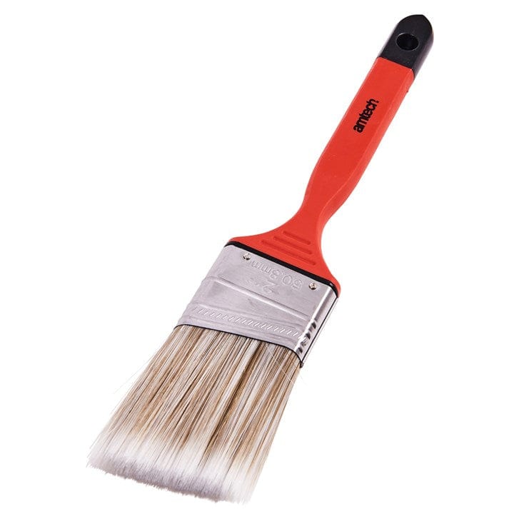Amtech 50mm (2") No Bristle Loss Angled Brush - Soft Handle