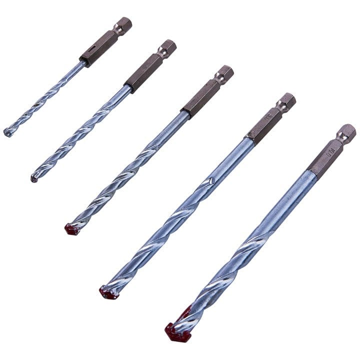 Amtech 5pcs. Hex Shank Masonry Drill Bit Set