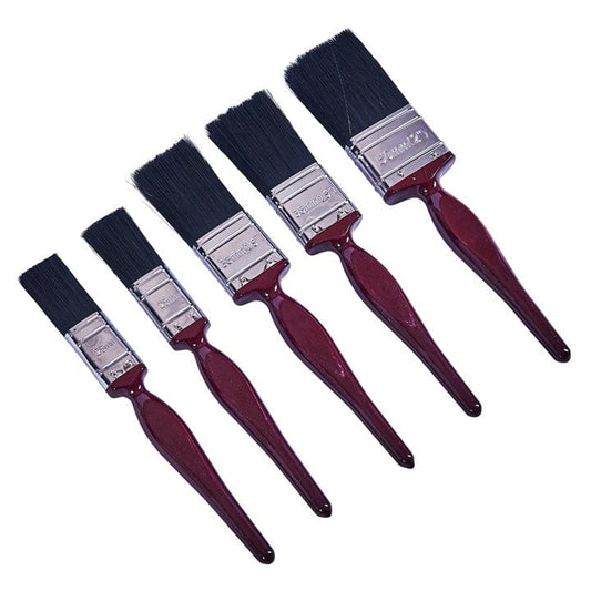Amtech 5pcs. No Bristle Loss Paint Brush Set - Classic Handle