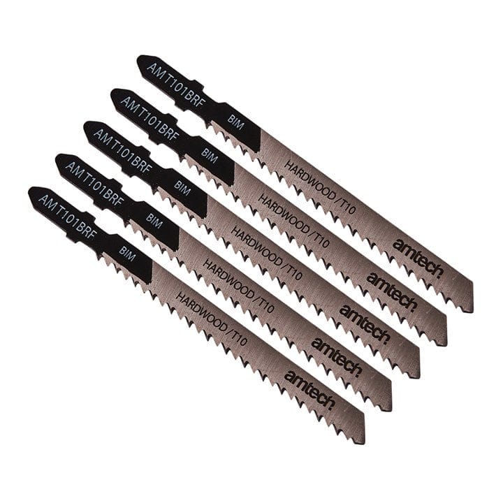 Amtech 5pcs. Reverse Cut Wood Jigsaw Blade Set (AMT101BRF)