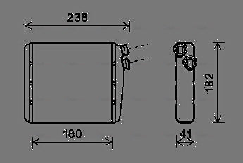 AVA COOLING VOA6163AVA Interior Heating Heat Exchanger