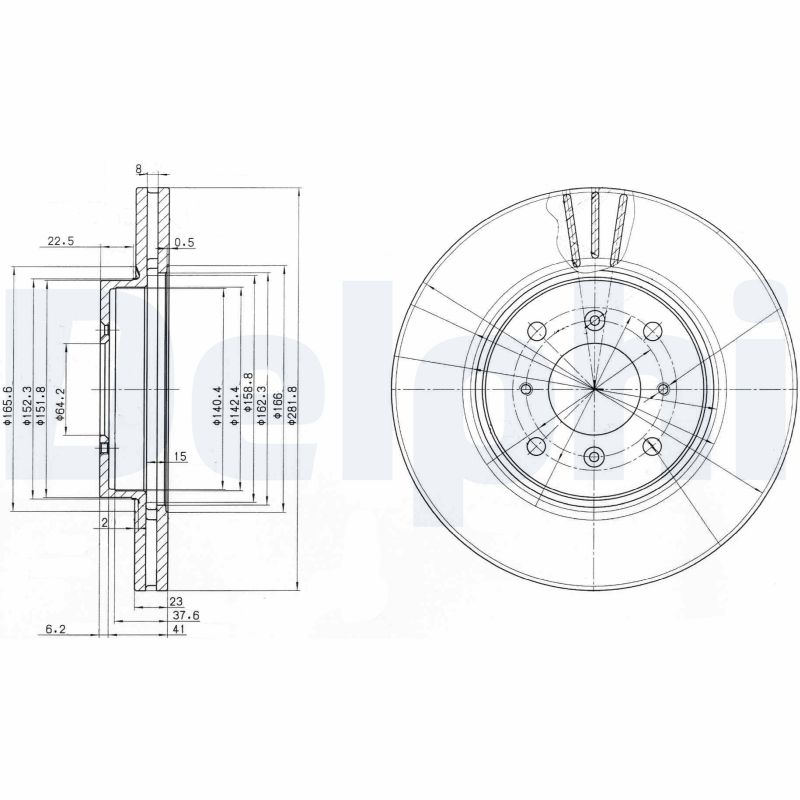 DELPHI BG3589 Brake Disc .