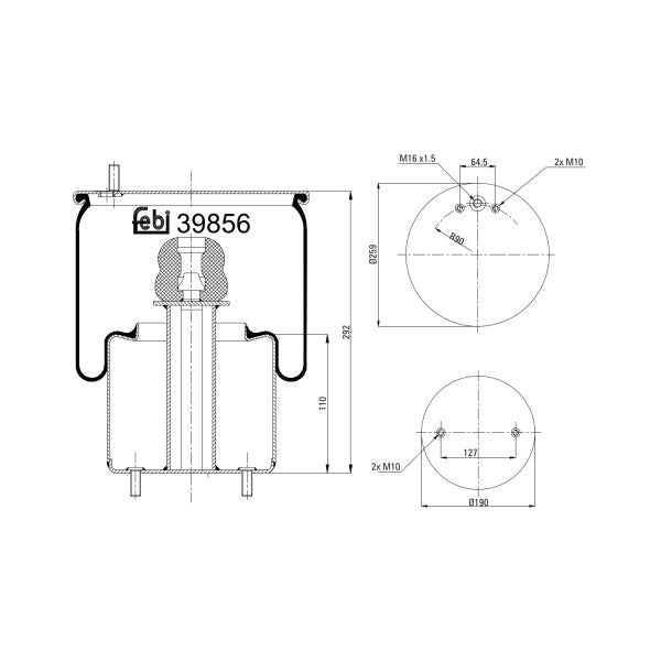 FEBI FE39856 Air Suspension Bellow
