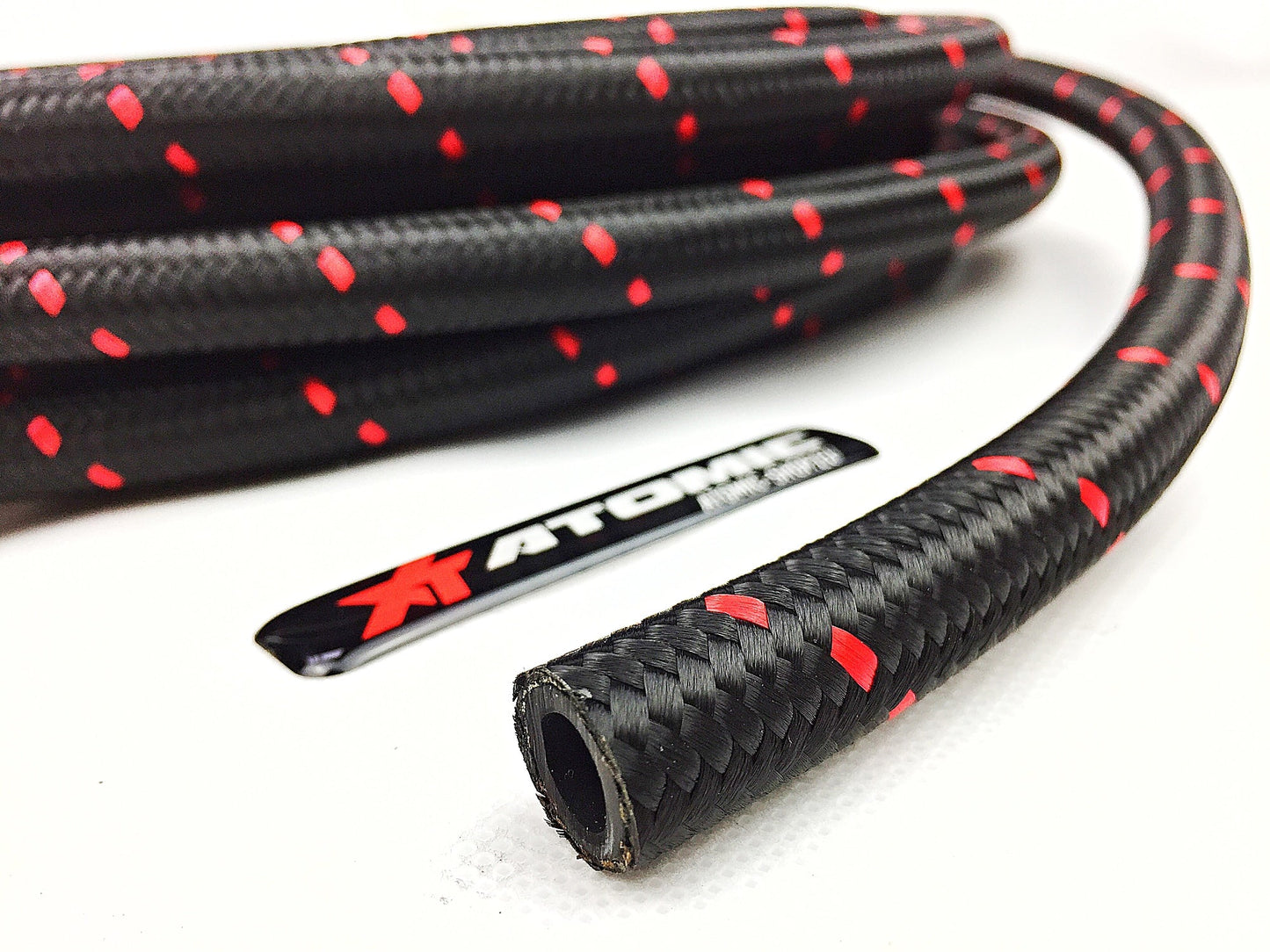 ARD AR0723R-12-M HOSE STAINLESS STEEL AN12 ( BRAIDED NYLON) RED LINE