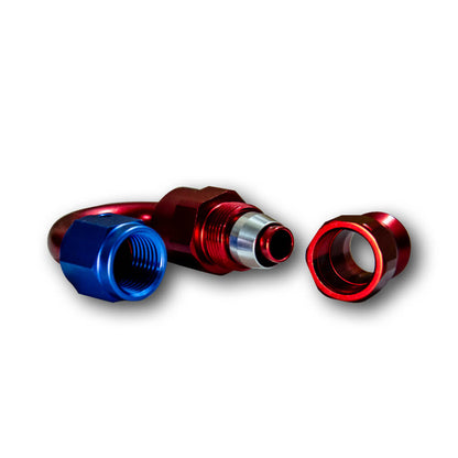 ARD ARTP6001-1806-RED/BLU FITTING PTFE HOSE ENDS AN6 180° DEGREE RED/BLUE