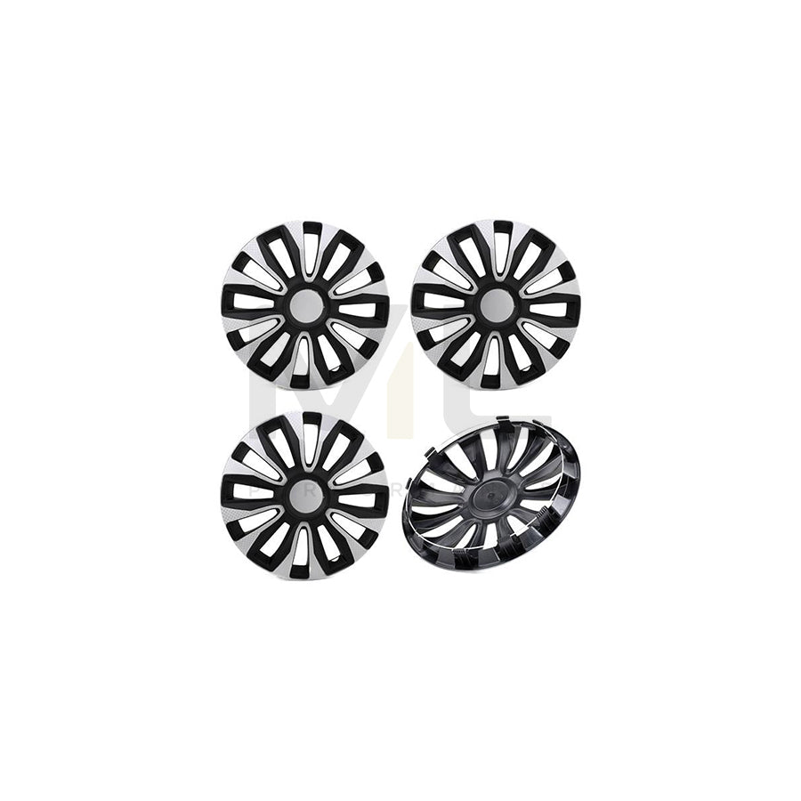 ARGO 14 AVALONE CARBON S&B Wheel trims 14 Inch Black/Silver, Carbon